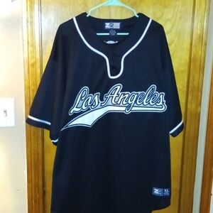 Zam Sports Black Los Angeles Baseball Jersey Sz XL